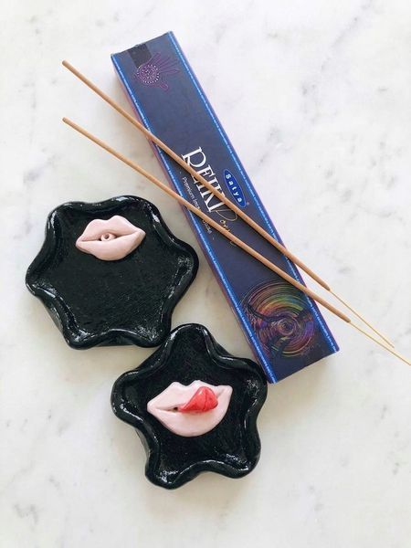 Тримач для аромапаличок Lips Incense Holder глиняний м4 фото
