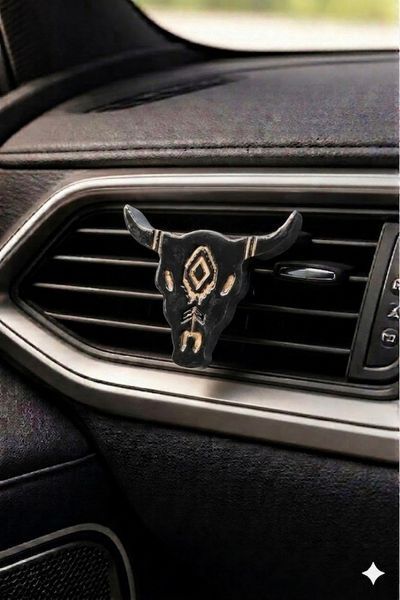 Подарунковий набір автопарфумів DWOE: Ексклюзивний гіпсовий дифузор &laquo;Бик&raquo; та аромат на вибір (20 мл) А-0016 фото