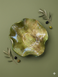 Тарілка ручної роботи &laquo;Olive Leaf&raquo; з глини, 18 см р0019 фото 3
