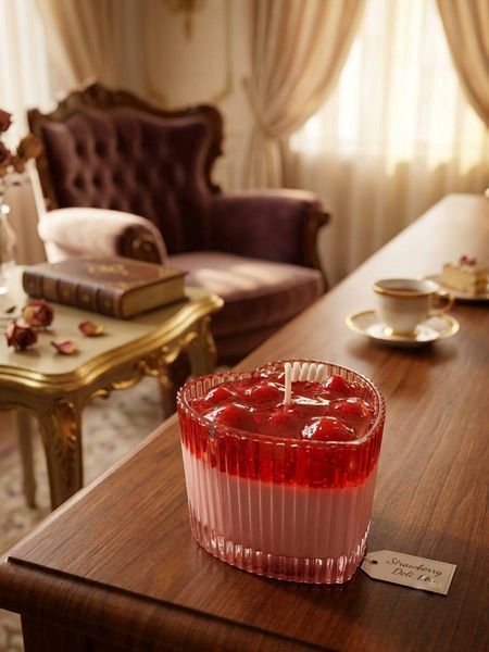 Соєва свічка-десерт &laquo;Strawberry Deli&raquo; с029 фото