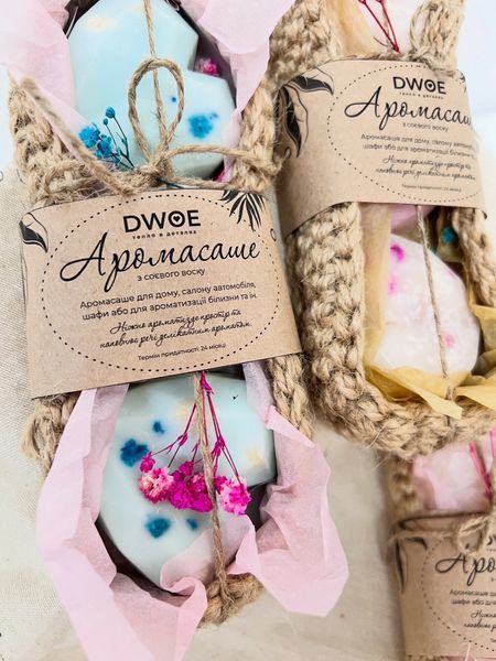Набір аромасаше із соєвого воску 3 шт &mdash; handmade wax sachet | DWOE н009 фото